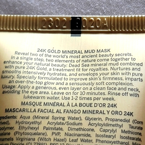 NEW AHAVA 24k Gold Mineral Mud Mask 50 ml - Picture 3 of 5